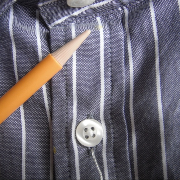TML NWT Blue Navy Long Sleeve Casual Shirt - Picture 6 of 7